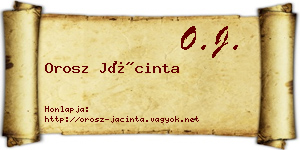 Orosz Jácinta névjegykártya